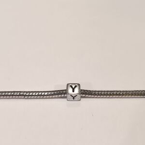 Silver Y‎ Spacer Charm for Pandora Style Bracelet